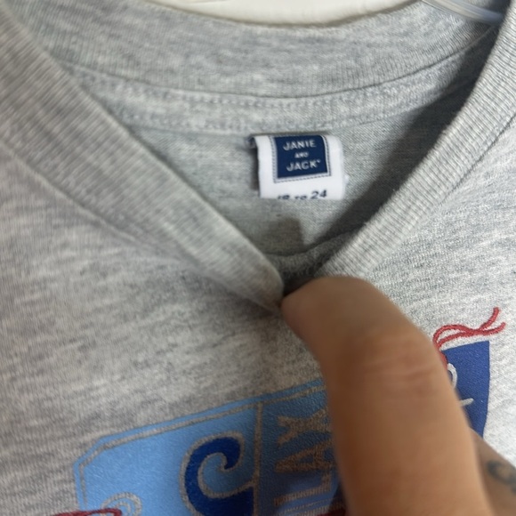 Janie and Jack baby boys T shirt size 18-24M EUC - Picture 2 of 2